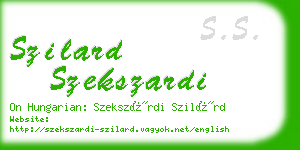 szilard szekszardi business card